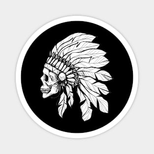 Indian Chief Skull Magnet